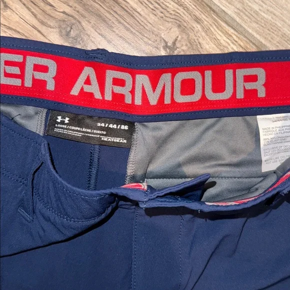 Men’s Under Armour Navy Shorts Sz 34 EUC - Picture 2 of 3
